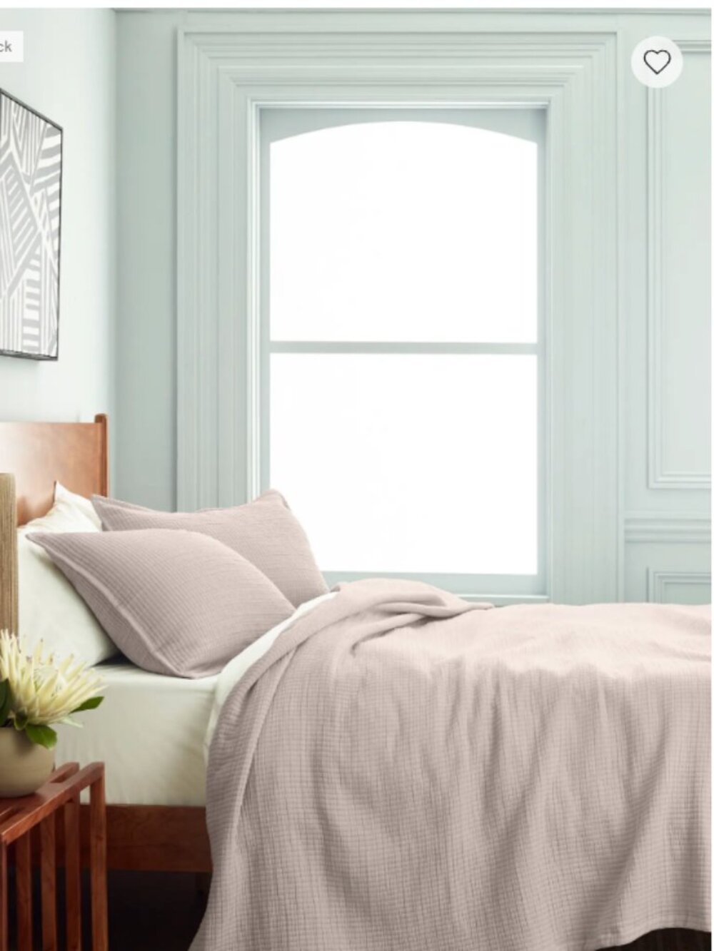 Quince Organic Ribbed Cotton Coverlet - King/Cal King - Sand - Excellent Cond.